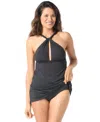 Coco Reef Women's Contours Muse Halter Swimdress In Black