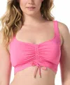 Coco Reef Women's Elevate Bra-sized Shirred Bikini Top In Plumeria Pink