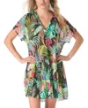 Coco Reef Women's Encourage Printed Cover-up Dress In Black Multi