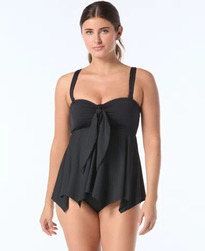 Coco Reef Women's Goddess Scoop Neck Bandini Top In Black