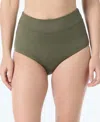 Coco Reef Women's High Waist Bikini Bottoms In Palm Green