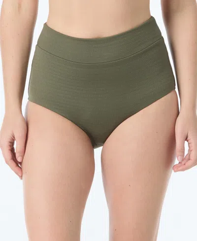 Coco Reef Women's High Waist Bikini Bottoms In Palm Green