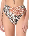 Coco Reef Womens Elevate Printed Ruched Underwire Bikini Top Inspire Printed Bikini Bottoms In Multi