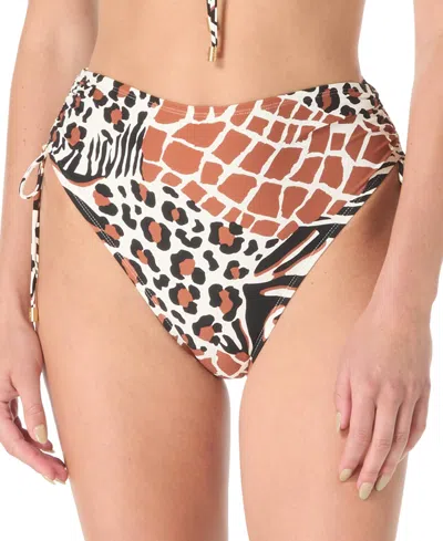 Coco Reef Womens Elevate Printed Ruched Underwire Bikini Top Inspire Printed Bikini Bottoms In Multi