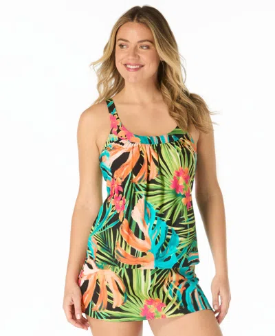 Coco Reef Women's Pull-on Scoop Neck Ultra Fit Tankini Top In Multi