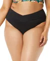 Coco Reef Women's Serene V-waist Crossover Bikini Bottoms In Black