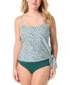 Coco Reef Womens Stella Bra Sized Tie Hem Tankini Top Bottoms Cover Up Collection In Jasper