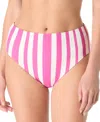 Coco Reef Women's Verso Striped High-waisted Bottoms In Pink