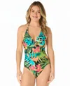 Coco Reef Women's V-neck Pull-on Swimsuit In Multi