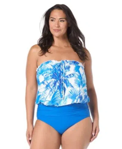 Coco Reef Womens Affinity Bandini Top High Waist Bottoms In Blue