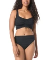 Coco Reef Classic Solid Diva High-waist Bikini Bottom In Black