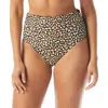Coco Reef Womens Printed High-waisted Swim Bottom Separates In Black