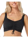 Coco Reef Elevate Bra Sized Shirred Underwire Bikini Top In Black