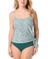Coco Reef Womens Stella Bra Sized Tie Hem Tankini Top Bottoms Cover Up Collection In Jasper