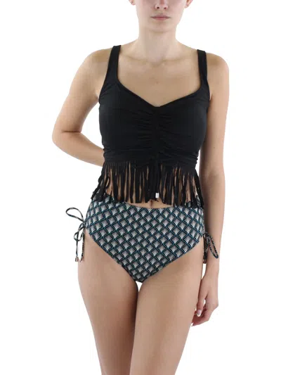 Coco Reef Womens Underwire Nylon Bikini Swim Top In Black