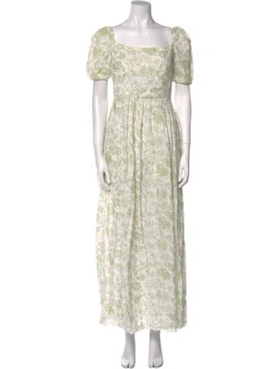 Pre-owned Coco Shop Floral Print Long Dress In Multi