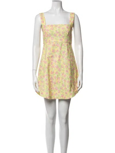 Pre-owned Coco Shop Floral Print Mini Dress In Multicolor