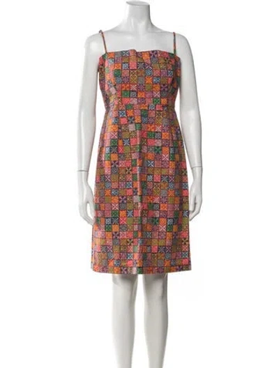 Pre-owned Coco Shop Graphic Print Mini Dress In Neutrals