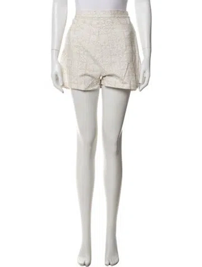 Pre-owned Coco Shop Patterned Mini Shorts In Neutrals