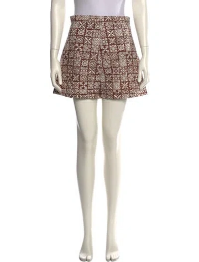 Pre-owned Coco Shop Printed Mini Shorts In Multi
