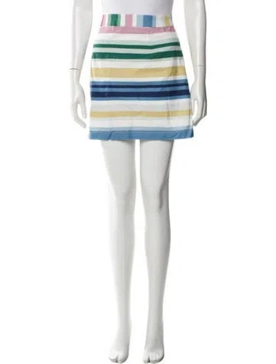 Pre-owned Coco Shop Striped Mini Skirt In Multi