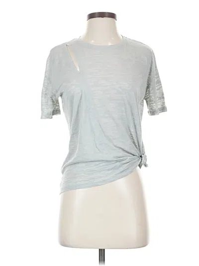 Pre-owned Coco Short Sleeve Top Gray Keyhole Neckline Tops