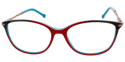 Coco Song Cv258 Women's Glasses, Red, Size 53
