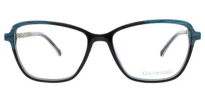 Coco Song Falling Angel Cv222 Women's Glasses, Blue, Size 54