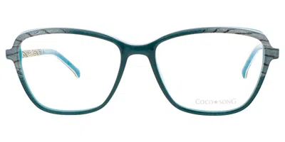 Coco Song Falling Angel Cv222 Women's Glasses, Blue, Size 54
