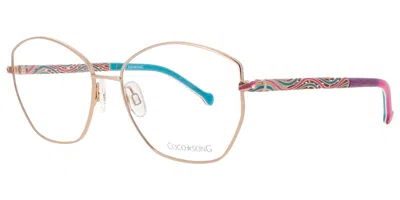 Coco Song Surfing Dolphin Cv228 04-09 Women's Glasses Gold Size 55 - Free Lenses - Blue Light Block Available In Multi
