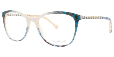 Coco Song York Blues Cv243 03-09 Women's Glasses Blue Size 53 - Free Lenses - Blue Light Block Available In Multi