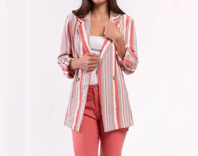 Coco Y Club Red Combo Blazer In Multi