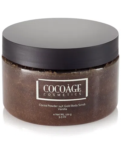 Cocoage Cosmetics 9.5oz Cocoa Powder 24k Gold Body Scrub – Vanilla