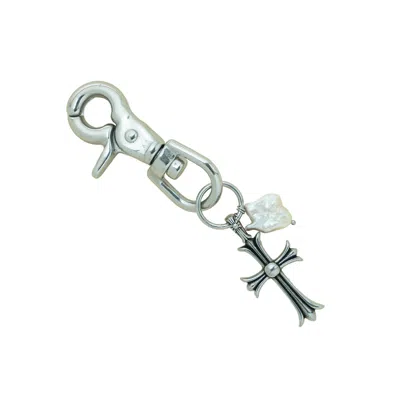 Cocoatemyshoes Silver Billie Pearl Cross Keychain