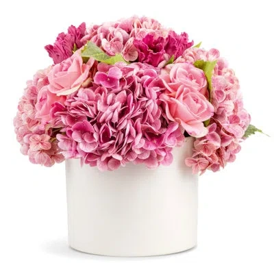 Cocobella Amour Realtouch Mixed Floral Arrangement In Pink