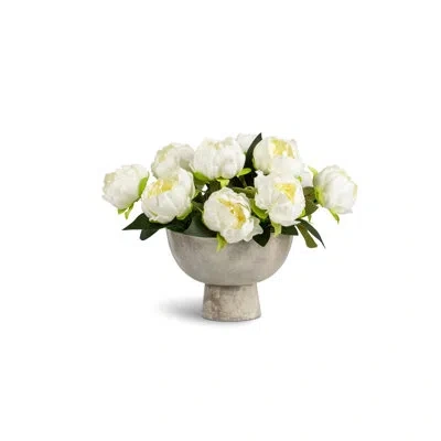 Cocobella Ariette Realtouch Peony Arrangement In White