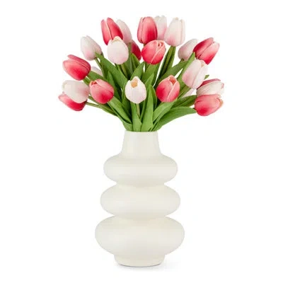 Cocobella Artful Interiors Realtouch Tulip Arrangement In Pink
