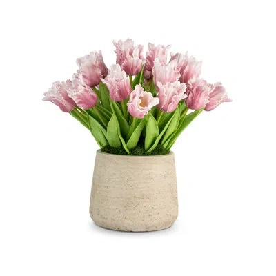 Cocobella Artful Interiors Realtouch Tulip Arrangement In Tan