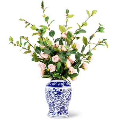 Cocobella Artful Interiors Rose Branch Arrangement In Pink