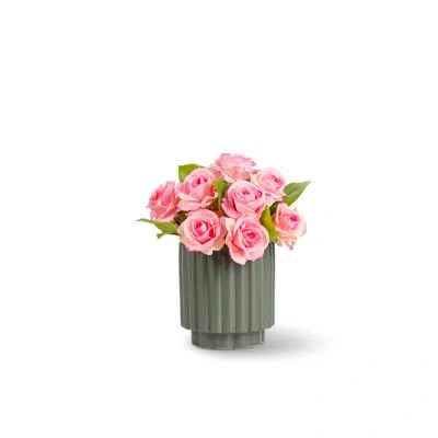 Cocobella Aureline Realtouch Rose Arrangement In Coral