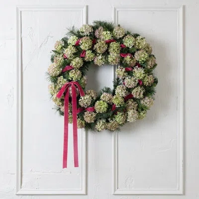 Cocobella Belle 30" Wreath In Green,pink,white