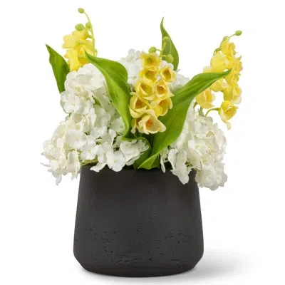 Cocobella Carina Realtouch Mixed Floral Arrangement In Charcoal