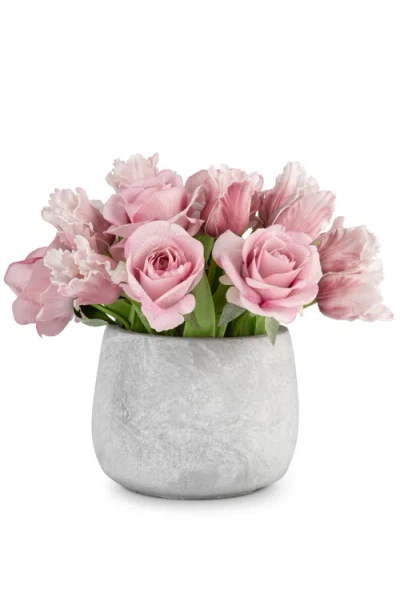 Cocobella Elio Realtouch Rose And Tulip Arrangement