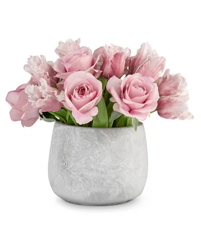 Cocobella Elio Realtouch Rose And Tulip Arrangement