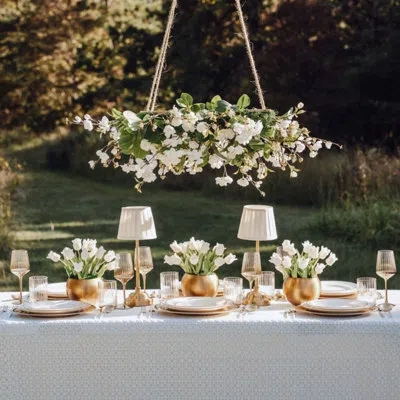 Cocobella Florienne Cherry Blossom Garden Chandelier In Snow