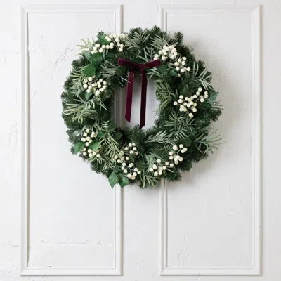 Cocobella Functional Beauty 30" Wreath In Green,white