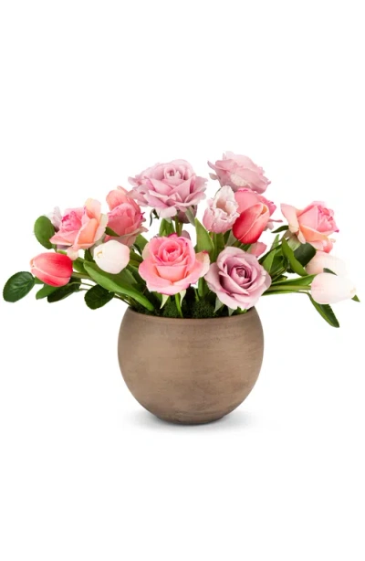 Cocobella Harlow Realtouch Rose And Tulip Arrangement