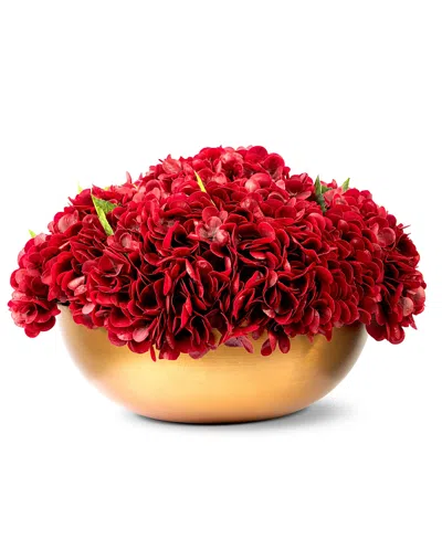 Cocobella Ian Realtouch Hydrangea Arrangement In Red