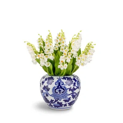 Cocobella Isabeau Realtouch Muguet Toile Arrangement In Blue