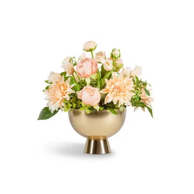 Cocobella Laurent Realtouch Peach Pedestal Botanical In Orange